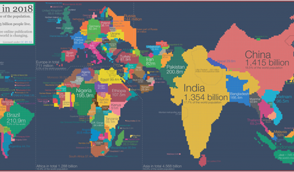 البشر أهم من البلدان، لهذا رسموا هذه الخرائط المذهلة!