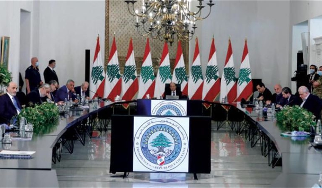 من جلسة الحوار المالي _الاقتصادي في بعبدا في شهر أيار الفائت