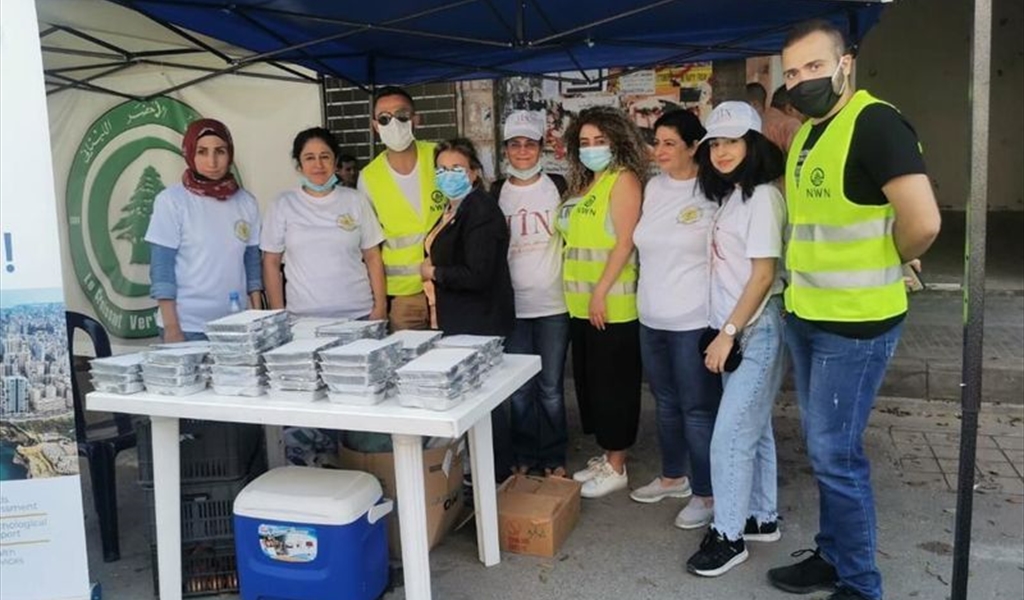 الدكتور نائل علامة مع الطلاب والأساتذة لدعم العاصمة