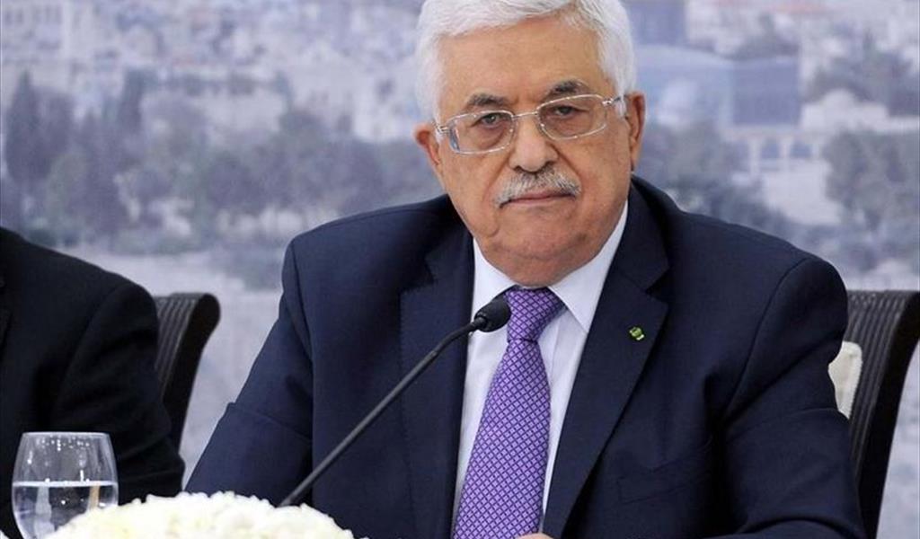 الرئيس عباس متحدثاً خلال اجتماع القيادة الفلسطينية في رام الله