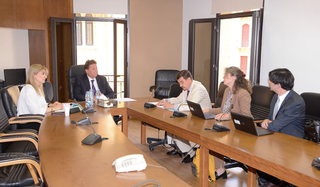 كنعان خلال لقائه الوفد الأوروبي