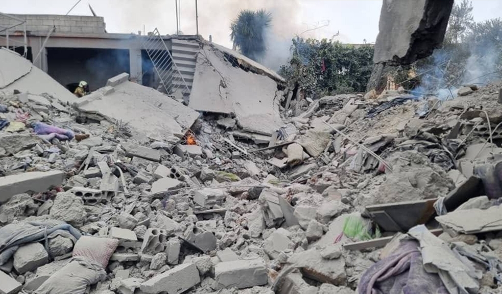 دمار هائل جرَّاء القصف على بلدة بليدا الحدودية