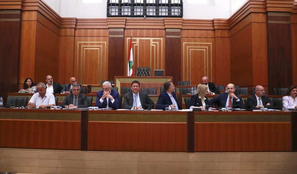 كنعان مترئسا جلسة لجنة المال والموازنة (تصوير: محمود يوسف)