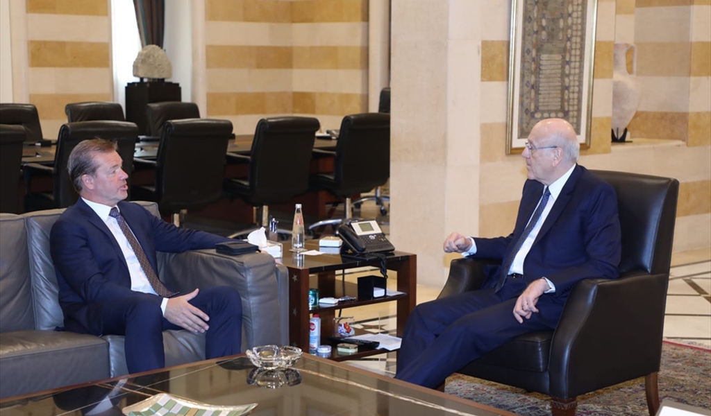 الرئيس ميقاتي مستقبلاً سفير سلوفاكيا