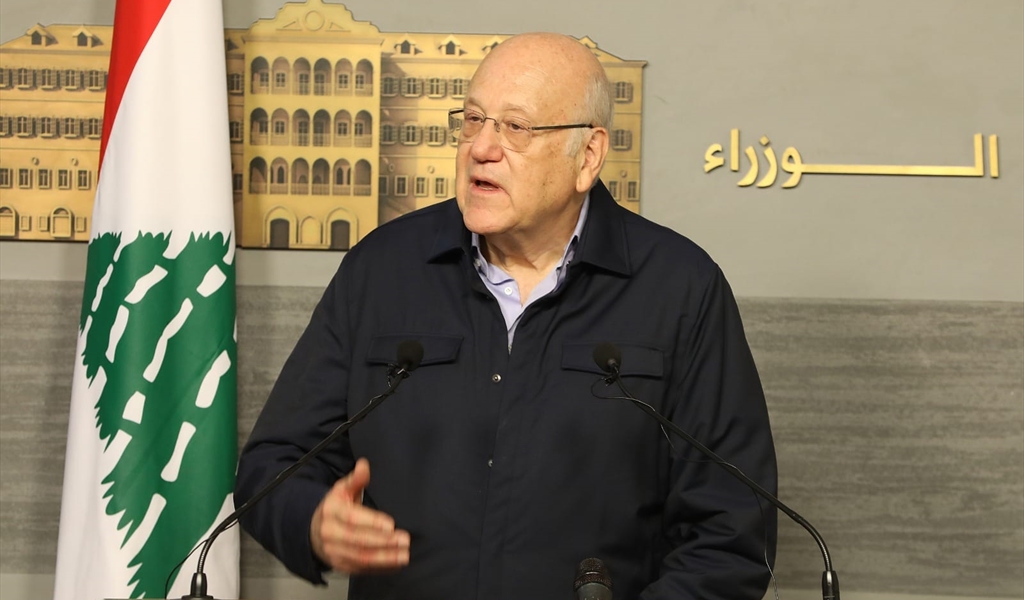 الرئيس ميقاتي يتحدث بعد اجتماع لجنة الطوارئ