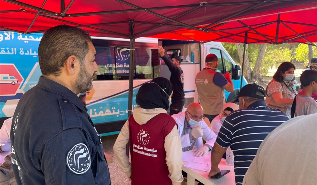 مؤسسة مخزومي تقدم الرعاية الصحية للنازحين