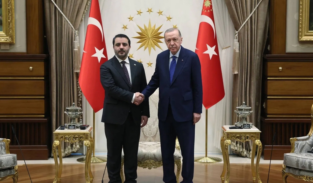 أردوغان مستقبلا الشيباني في أنقرة