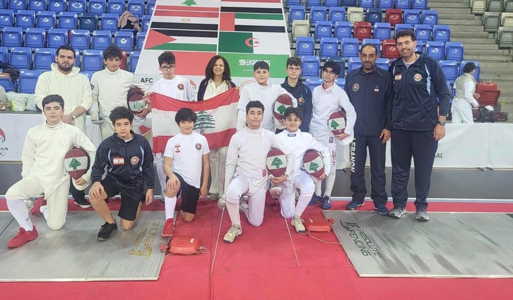 خمس ميداليات للبنان بالبطولة العربية للمبارزة