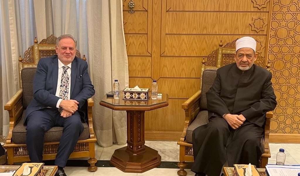 نزيه حمَد زار شيخ الأزهر وعرض معه تعزيز تواجد علماء البعثة الازهرية في لبنان ودعم المنح الدراسية‎