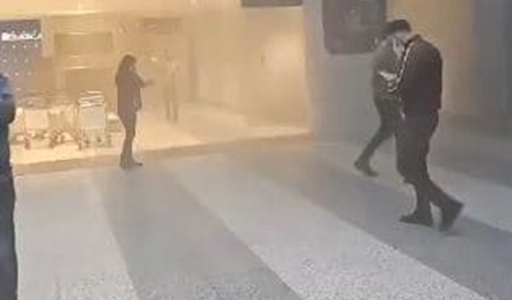 حريق في مطار بيروت