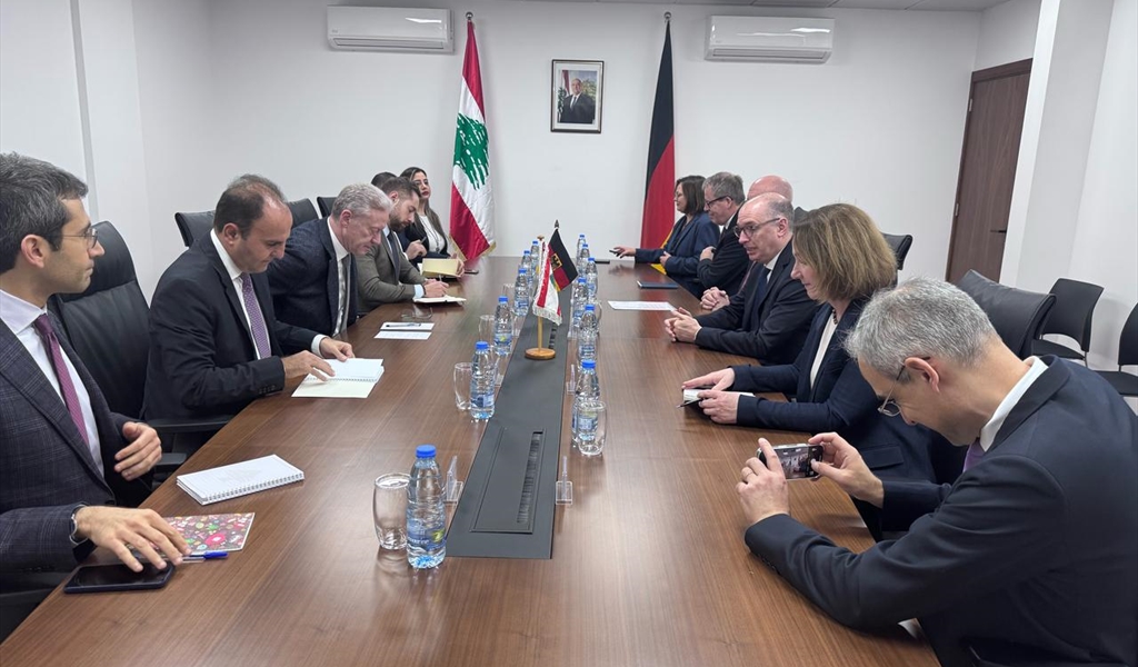 الوزير رجي مجتمعاً مع الوفد الألماني