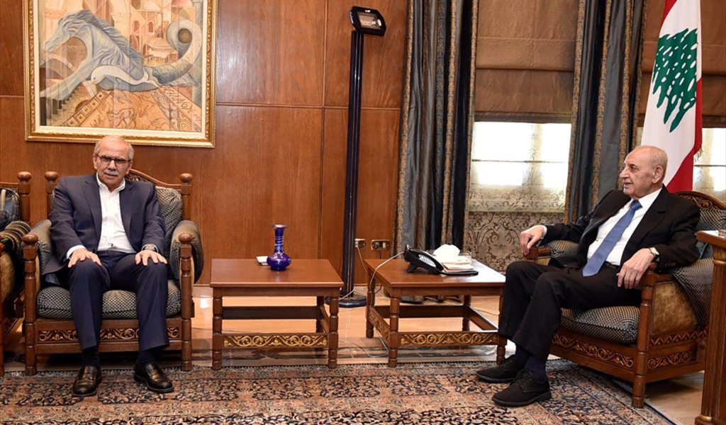 لقاء الرئيسان بري وسلام في عين التينة (حسن إبراهيم)