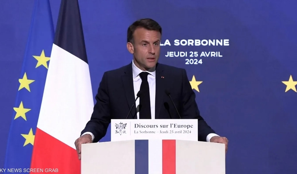 ماكرون: مستقبل أوروبا لا تقرره أميركا