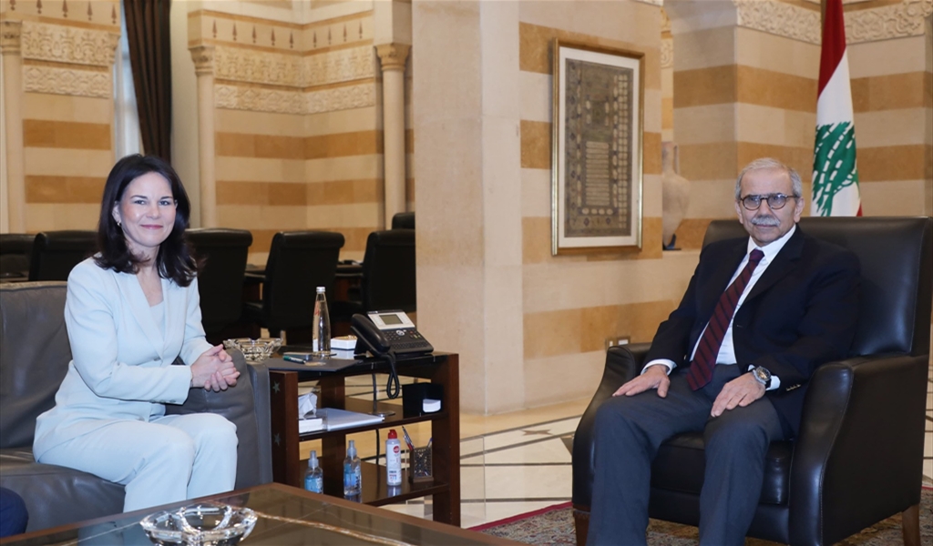 الوزيرة الالمانية لدى زيارتها الرئيس سلام