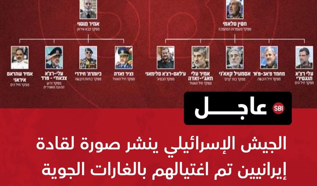 جيش الاحتلال يكشف هيكل قيادة الأمن الإيراني ويعلن اغتيال قادة كبار