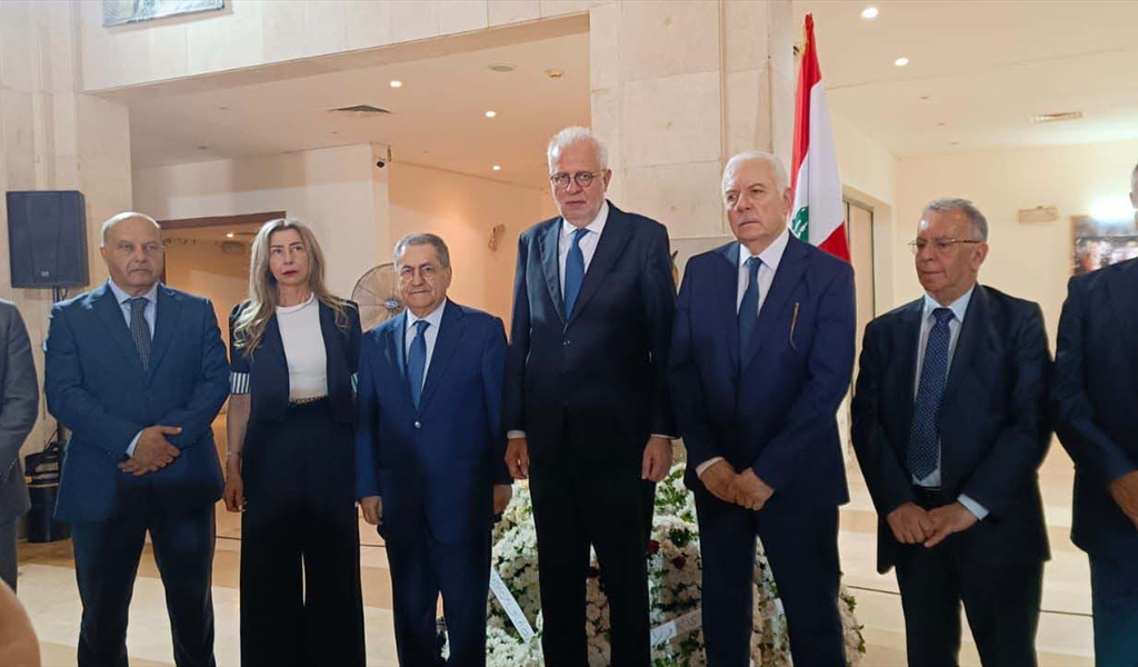 ‎الوزير نصار متوسطاً المشاركين في ذكرى اغتيال القضاة الأربعة