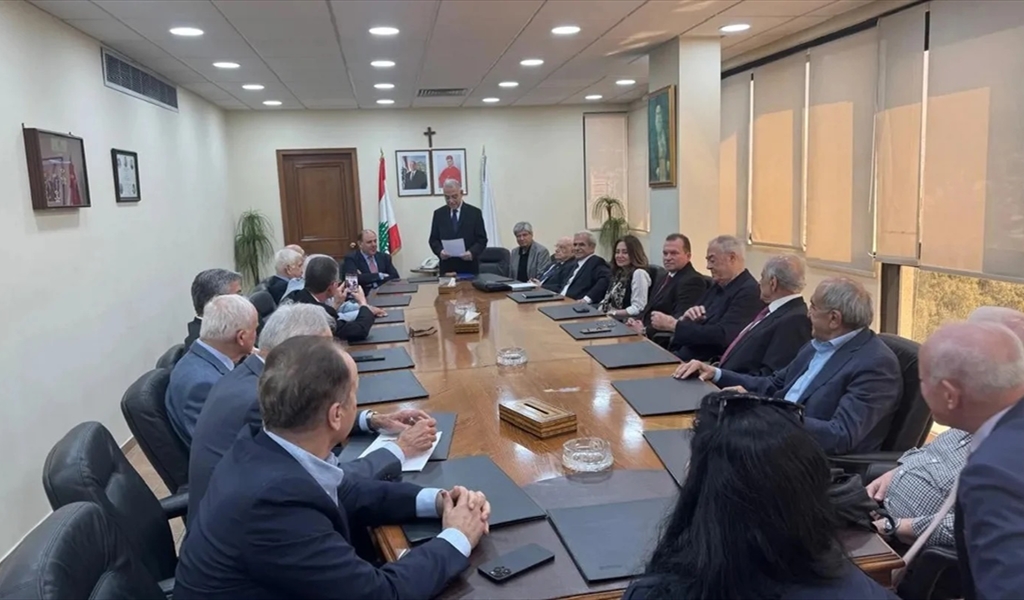 سعيد خلال لقائه الرابطة المارونية