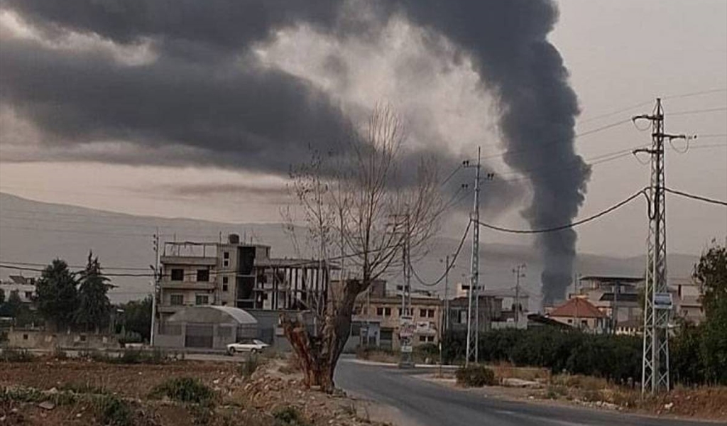 حريق في معمل بلاستيك