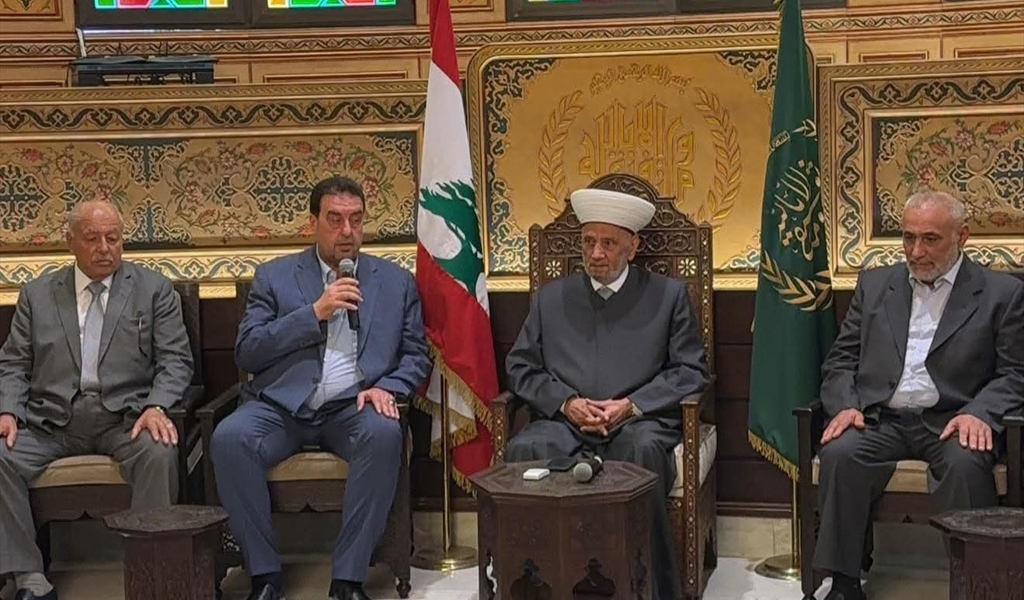 المفتي دريان مستقبلاً النائب البعريني والوفد المرافق