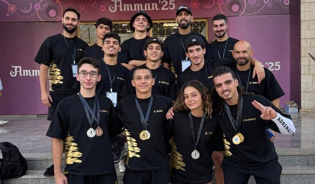 لبنان يتوج بـ3 ذهبيات وميداليات ملونة بالبطولة العربية لجمباز الباركور..