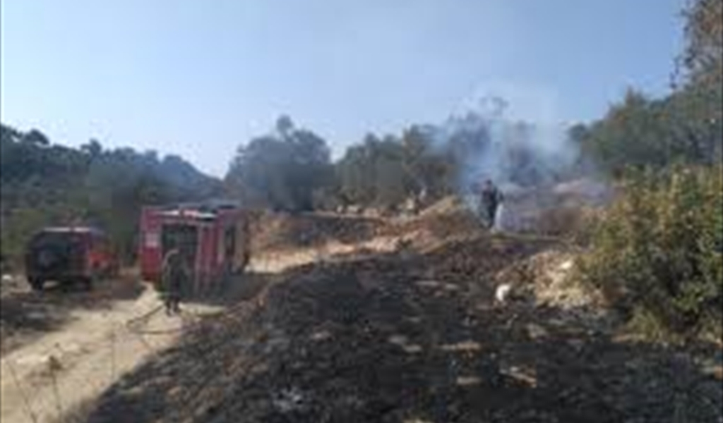 حريق كبير في حصروت