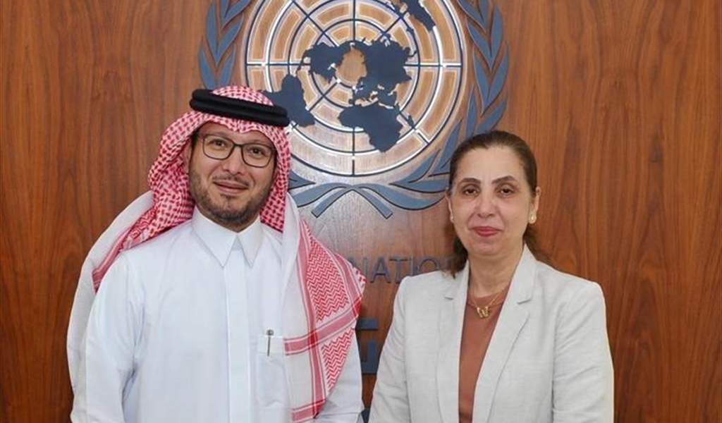 السفير السعودي خلال لقائه المنسقة التنفيذية دشتي