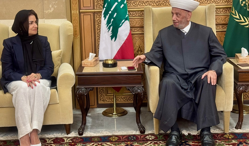 المفتي دريان مستقبلاً الوزيرة السيد