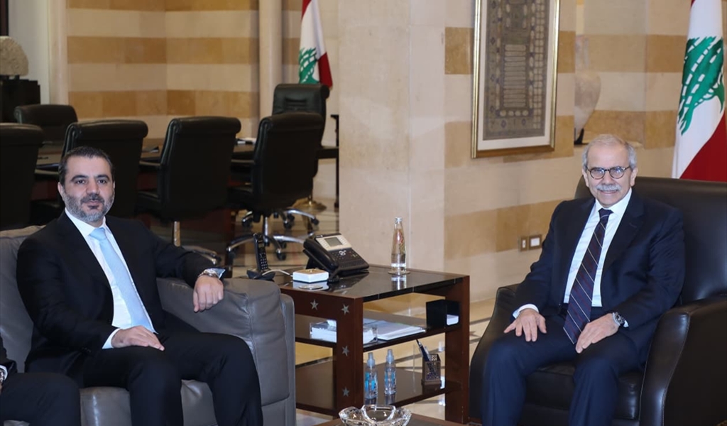 الرئيس سلام مجتمعاً مع الشيباني والوفد المرافق