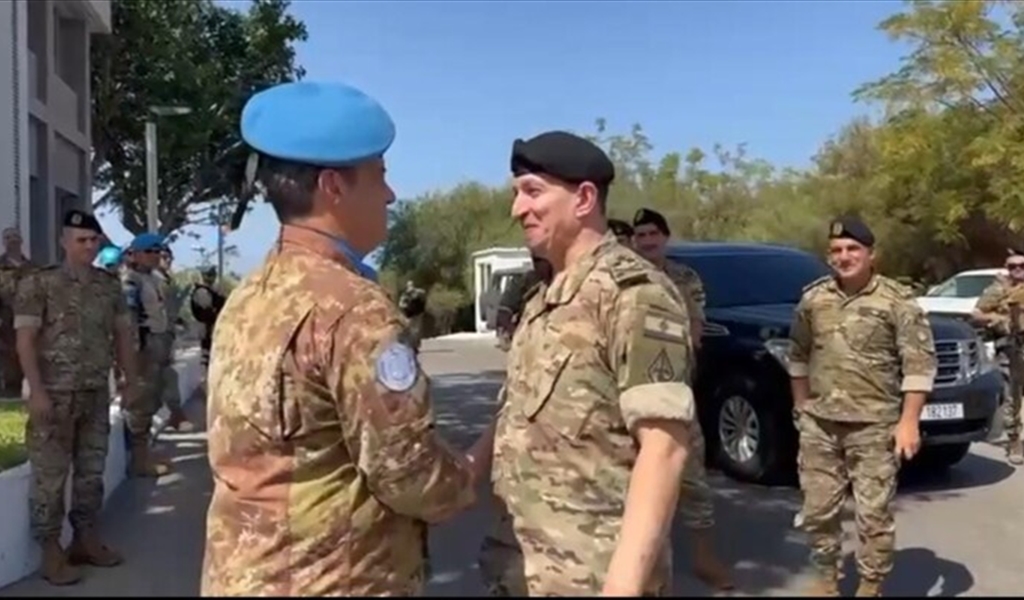 خلال استقبال قائد اليونيفيل للعماد هيكل في المقر العام لليونيفيل