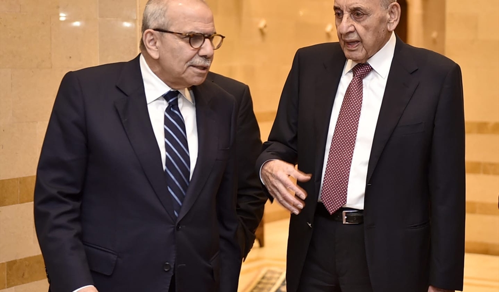 الرئيس بري مع الرئيس سلام في عين التينة (حسن إبراهيم)