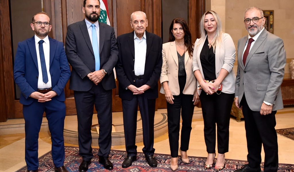 الرئيس بري مع وفد موظفي الإدارة العامة وكتّاب العدل (حسن إبراهيم)