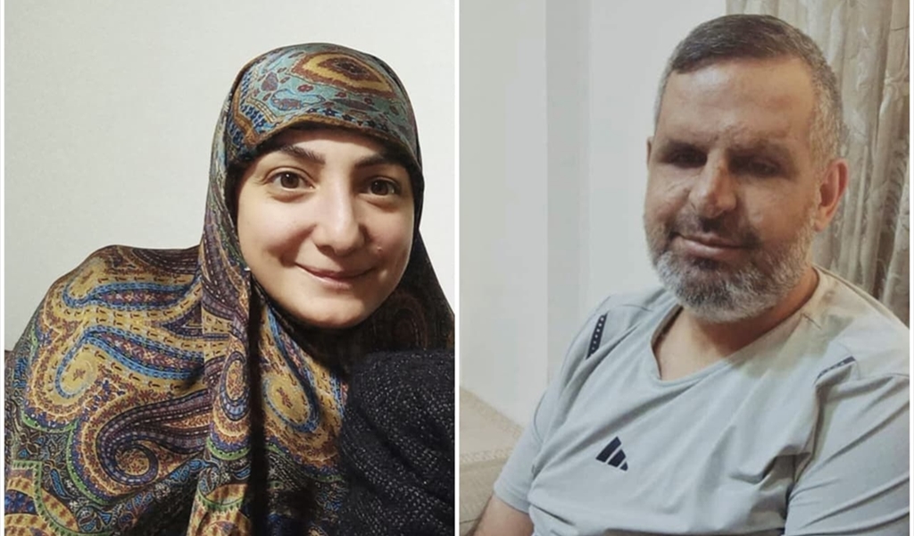 شهيدا العدوان الاسرائيلي في زبدين: مصاب البيجر حسن عطوي وزوجته زينب رسلان التي كانت تقود السيارة