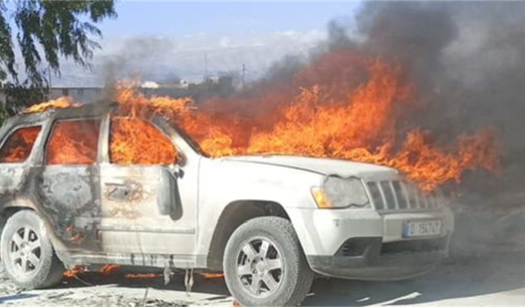 السيارة المستهدفة في النبي شيت