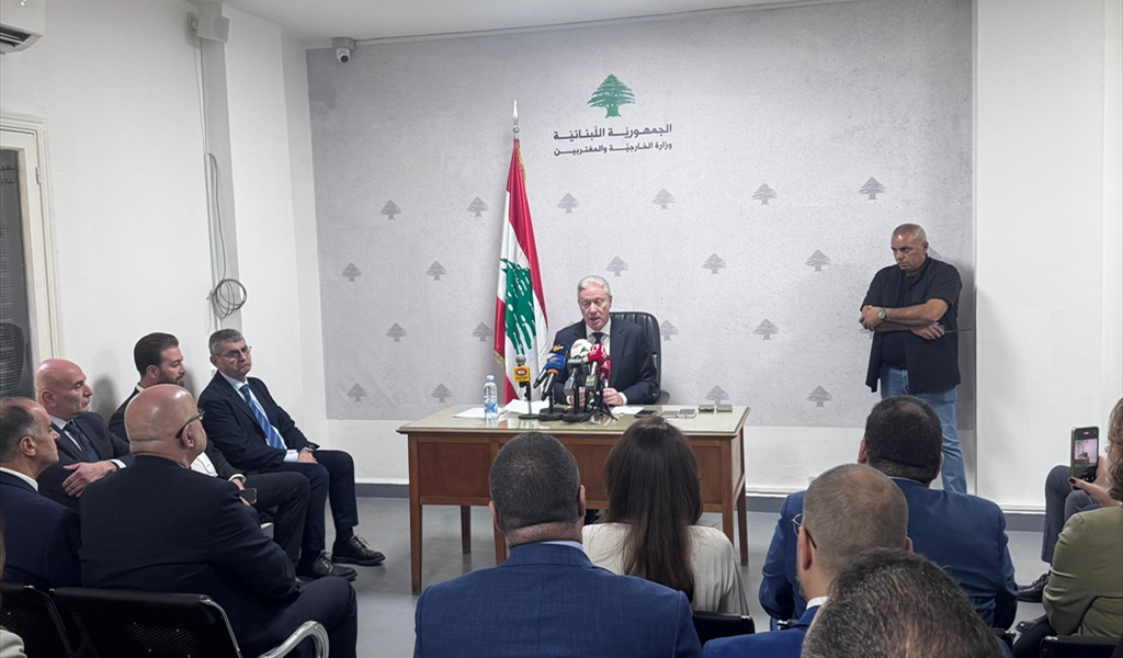 الوزير رجّي خلال المؤتمر الصحافي