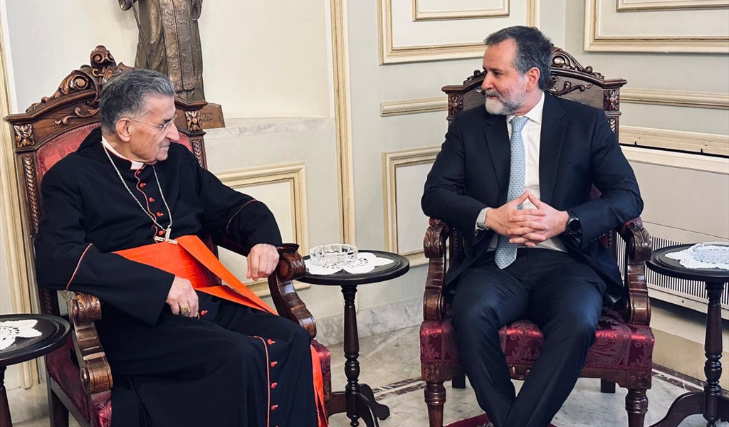 البطريرك الراعي خلال لقائه صائب سلام