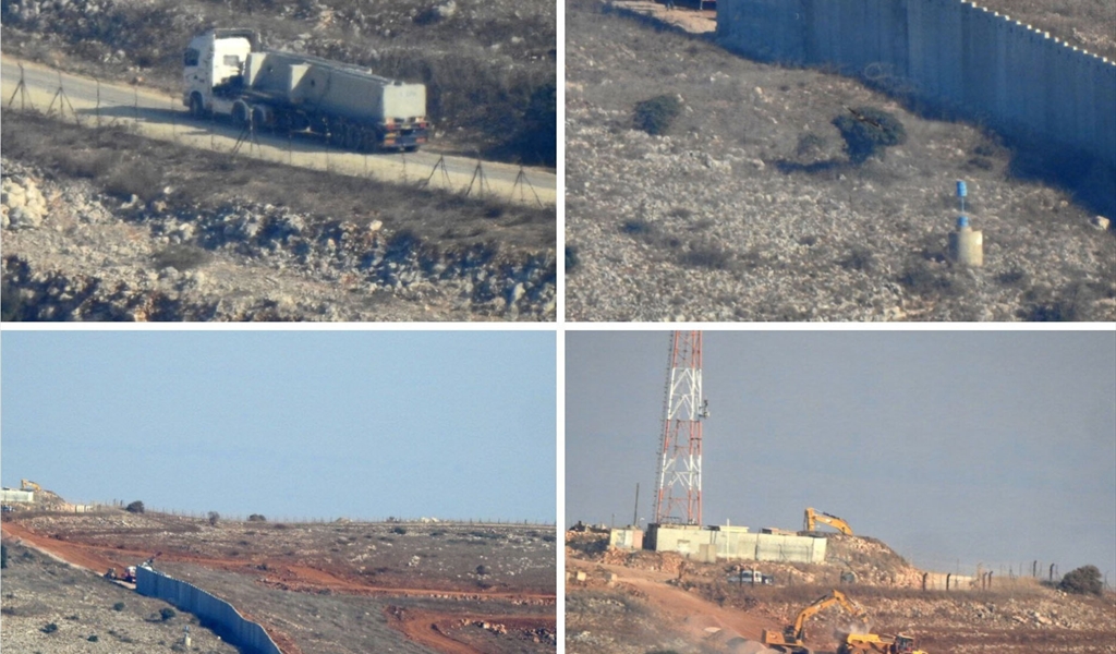 أعمال البناء الذي يقوم بها العدو على الحدود