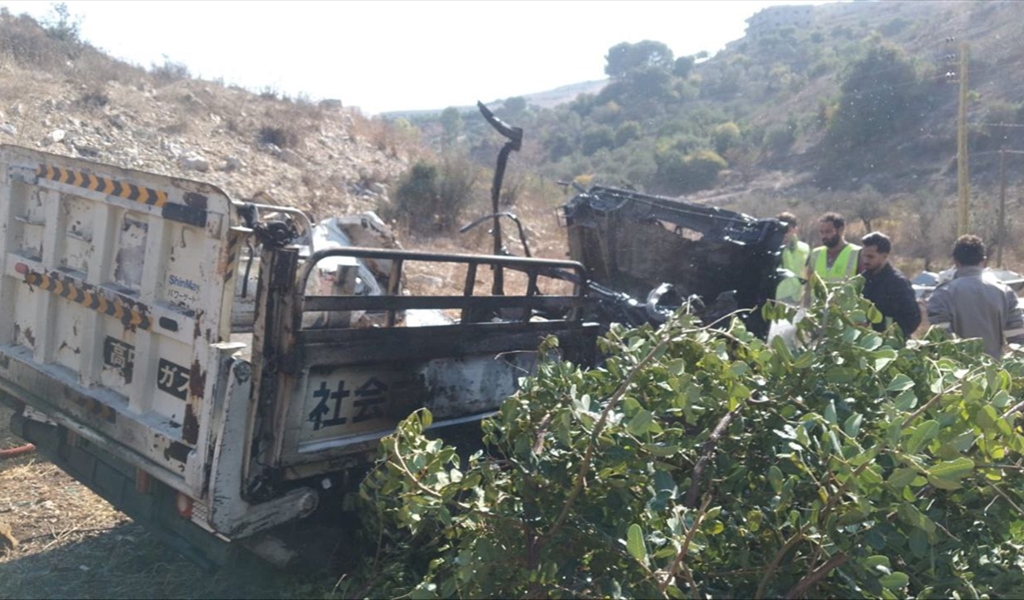 ارتقاء شهيد باستهداف الآلية على طريق الصوانة - خربة سلم