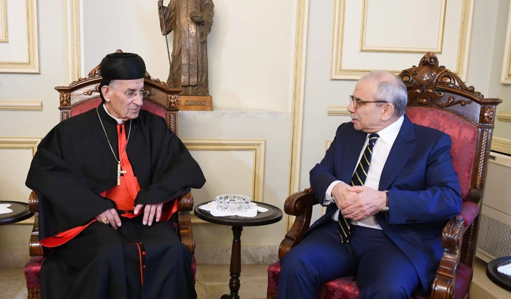 الرئيس سلام مجتمعاً مع البطريرك الراعي في بكركي (محمود يوسف)