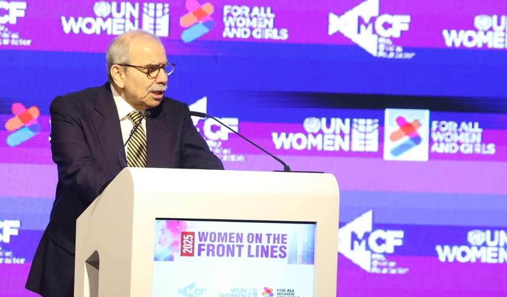 الرئيس سلام متحدثاً في المؤتمر