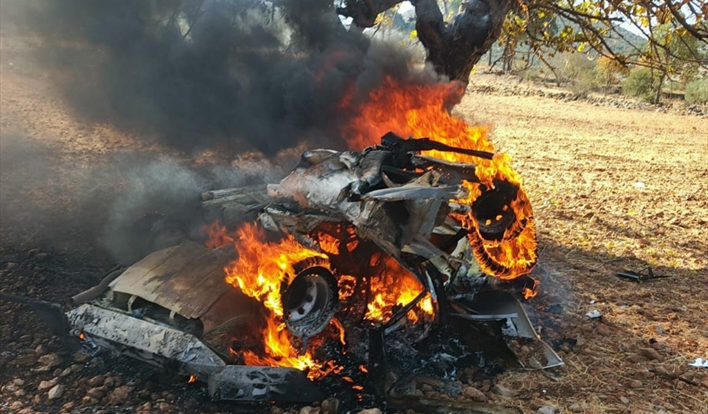 ارتقاء شهدين في الغارة التي استهدفت سيارة في جنعم بأطراف راشيا الشرقية باتجاه راشيا الوادي