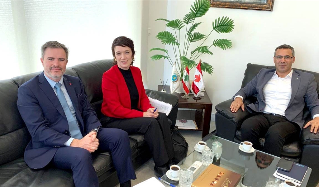 الوزير هاني والسفير غاليغان وبيك