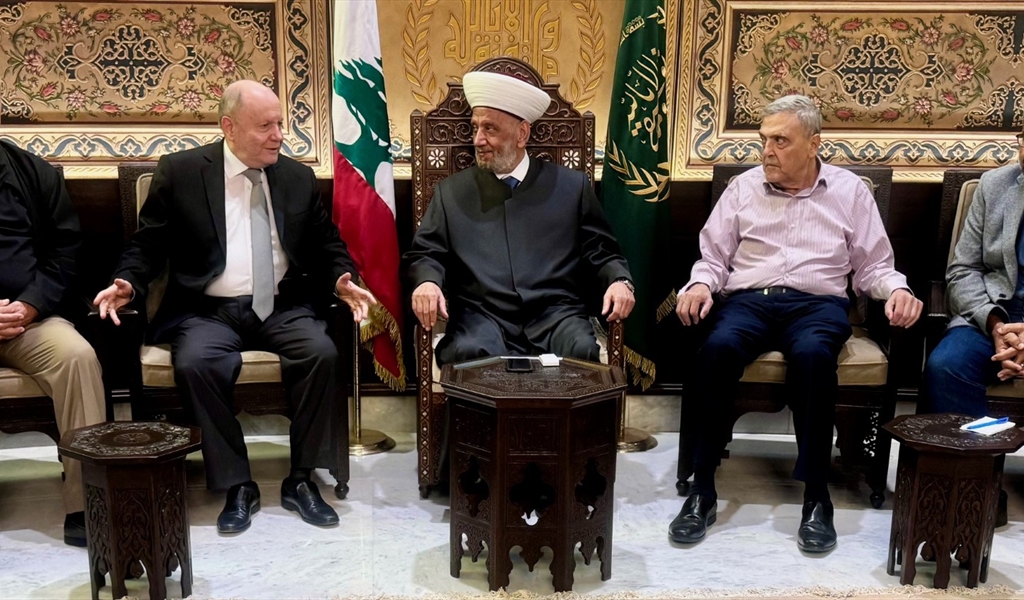 المفتي دريان مستقبلاً وفد الإتحاد العمالي برئاسة الأسمر