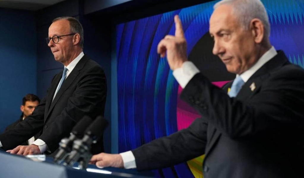 نتنياهو مع المستشار الألماني ميرتس في القدس المحتلة