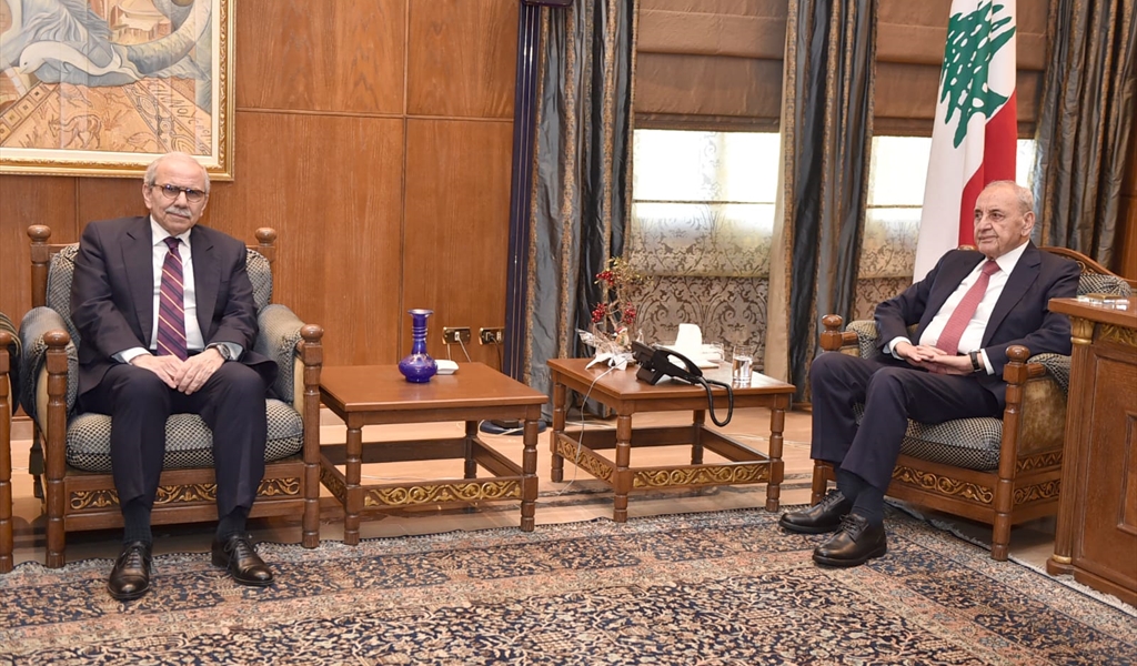 بري يستقبل سلام ويهنّئ نظيره العراقي