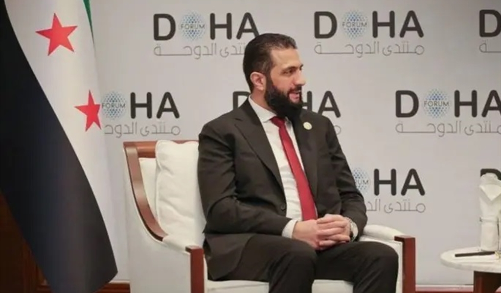 الشرع: سعي إسرائيل لإقامة منطقة عازلة يدخل سوريا في مكان خطر