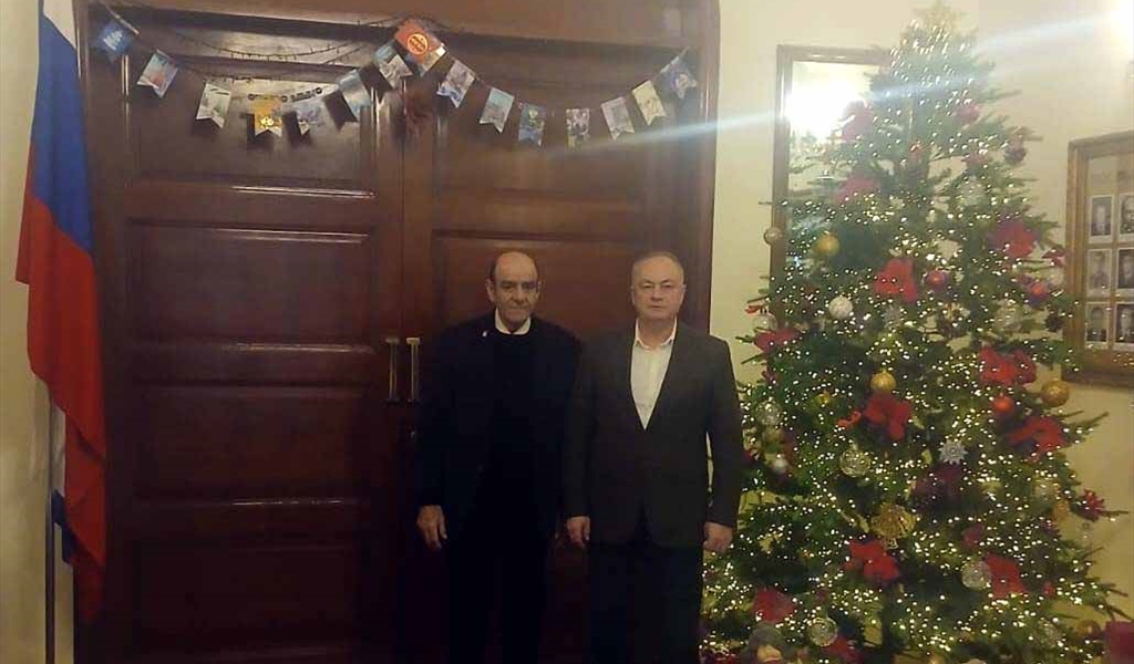 رئيس الحركة اللبنانية الديمقراطية زار السفير الروسي معايدا