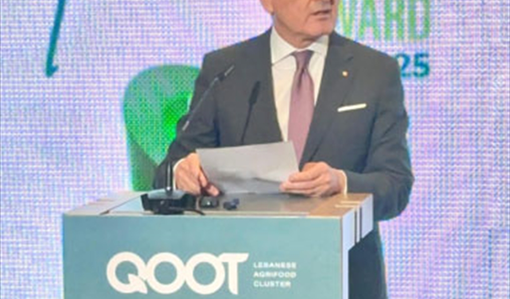 عيسى الخوري ممثِّلاً سلام في توزيع جوائز ابتكار صناعة الغذاء: مستقبل لبنان يُبنى بالشراكة والمعرفة والتطوير