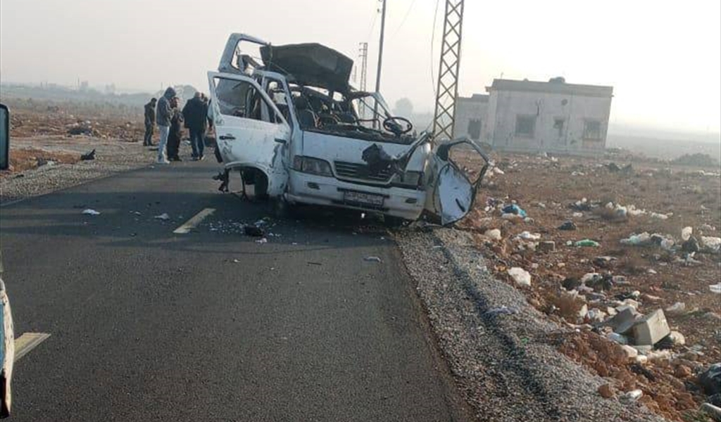 استهداف سيارة في البقاع منطقة حوش السيد علي