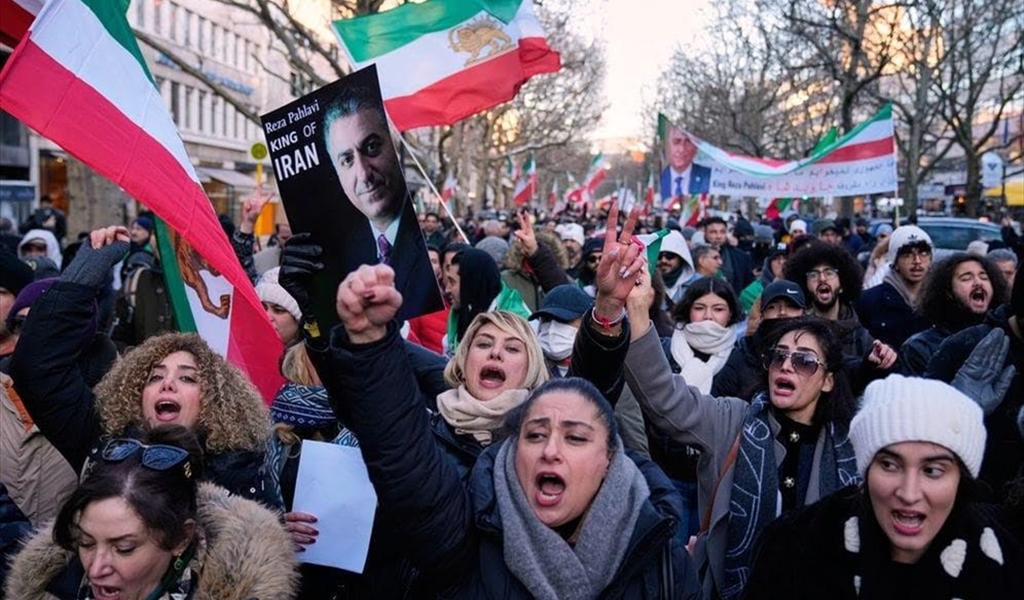 من التظاهرات الايرانية ضد النظام