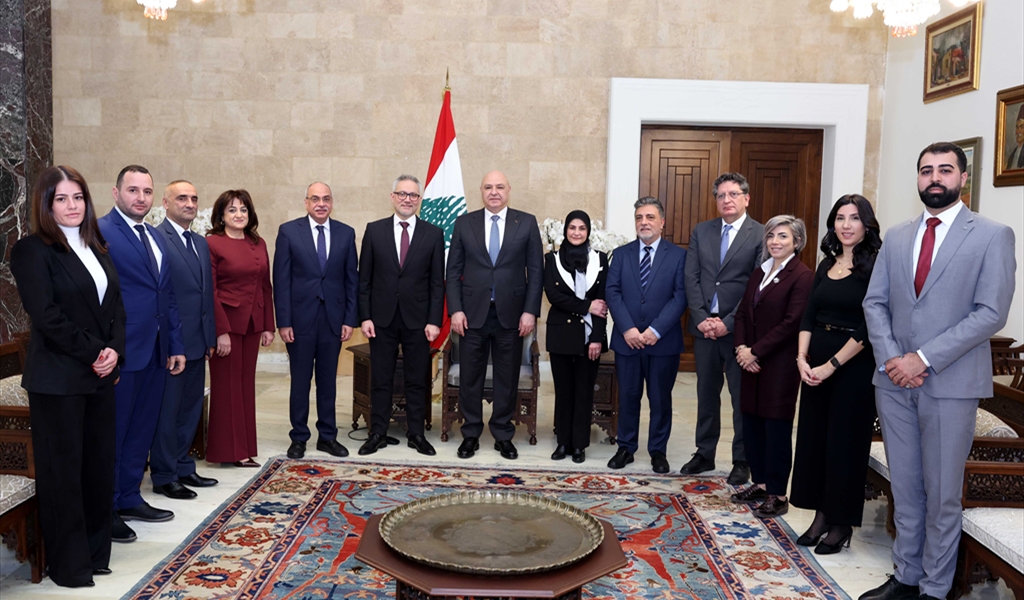 الرئيس عون يتوسط وفد مجلس البحوث العلمية